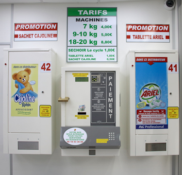 Laverie automatique avec paiement especes et billets pantin 93500